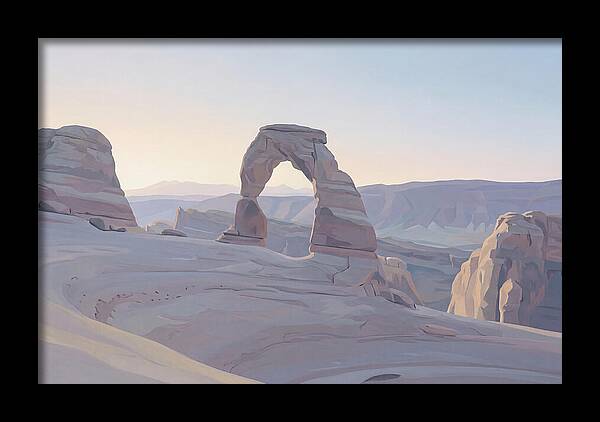 Sunrise Through Natural Rock Arch