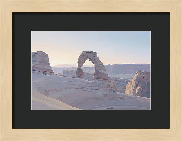 Sunrise Through Natural Rock Arch