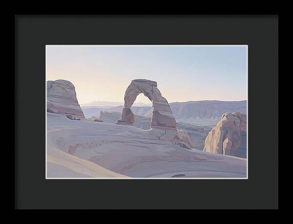 Sunrise Through Natural Rock Arch
