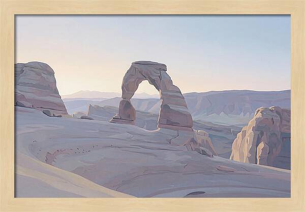 Sunrise Through Natural Rock Arch