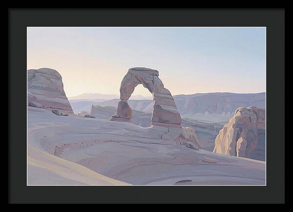 Sunrise Through Natural Rock Arch