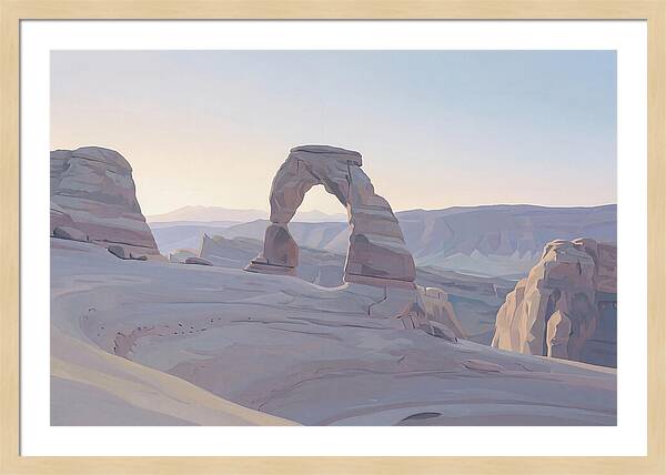 Sunrise Through Natural Rock Arch