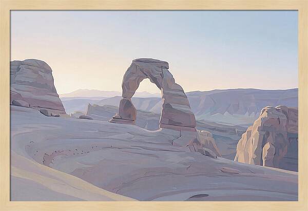 Sunrise Through Natural Rock Arch