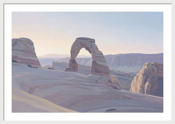 Sunrise Through Natural Rock Arch