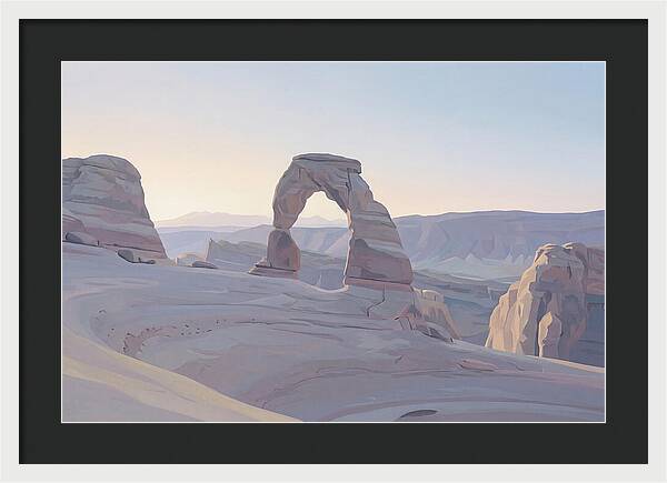 Sunrise Through Natural Rock Arch