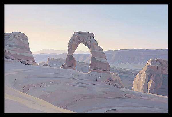 Sunrise Through Natural Rock Arch
