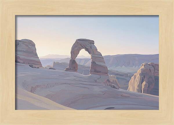 Sunrise Through Natural Rock Arch