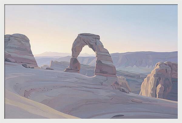 Sunrise Through Natural Rock Arch