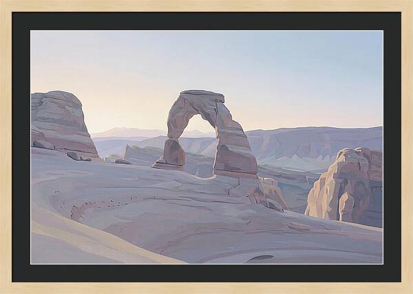 Sunrise Through Natural Rock Arch