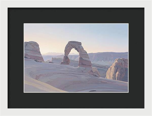 Sunrise Through Natural Rock Arch