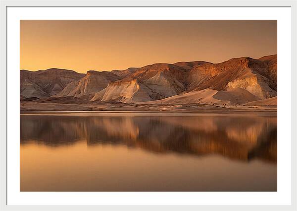 Sunset Alpenglow Over Tranquil Waters