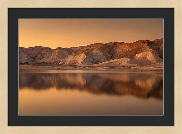Sunset Alpenglow Over Tranquil Waters