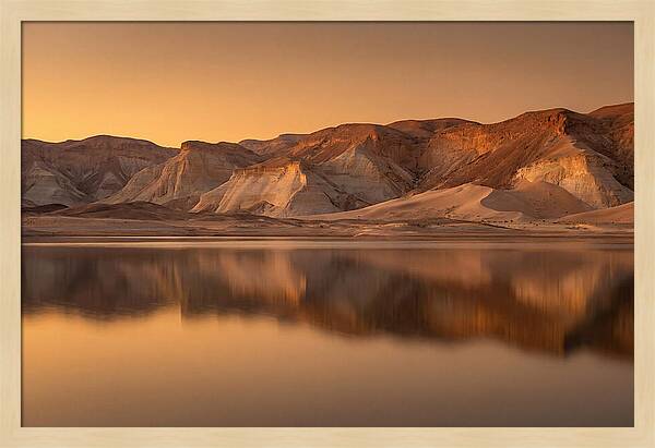 Sunset Alpenglow Over Tranquil Waters