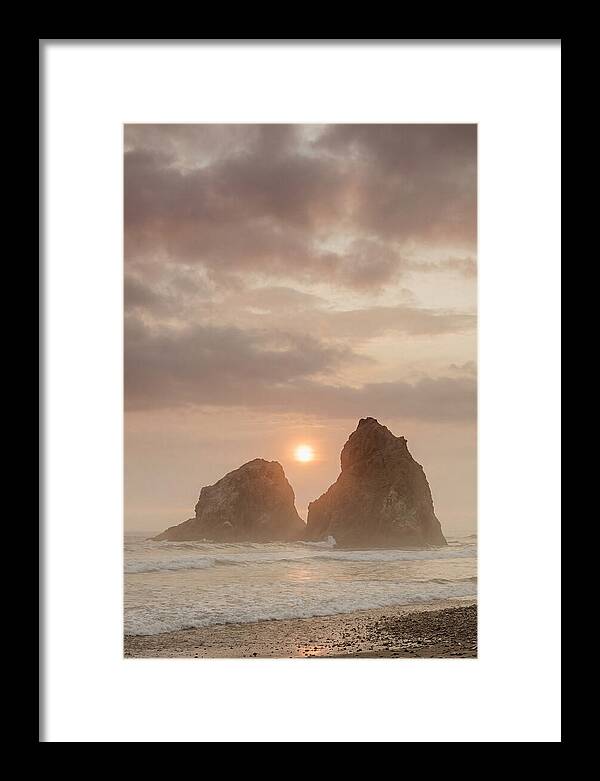 Sunset Between Sea Stacks