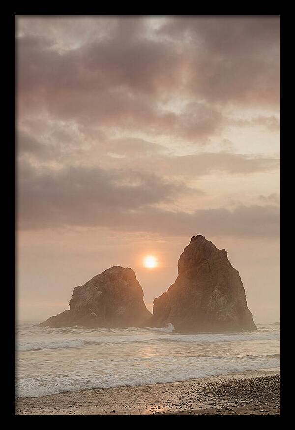 Sunset Between Sea Stacks