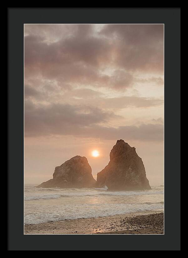 Sunset Between Sea Stacks
