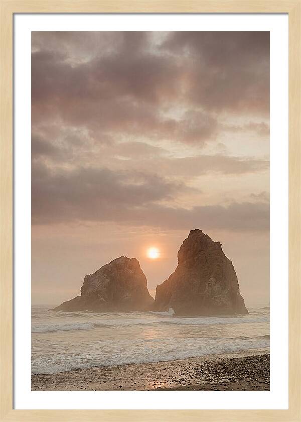 Sunset Between Sea Stacks