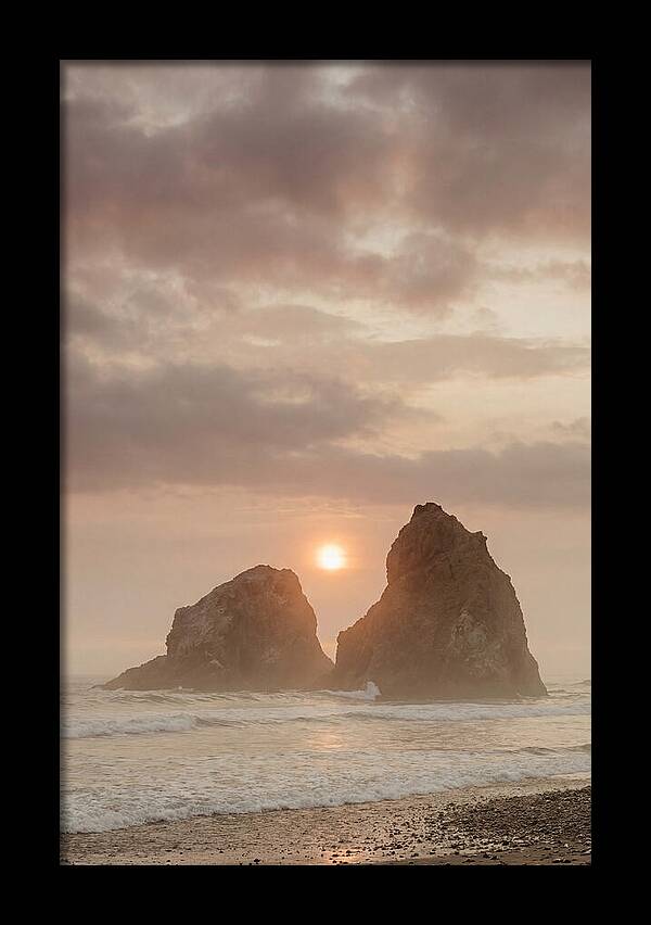 Sunset Between Sea Stacks