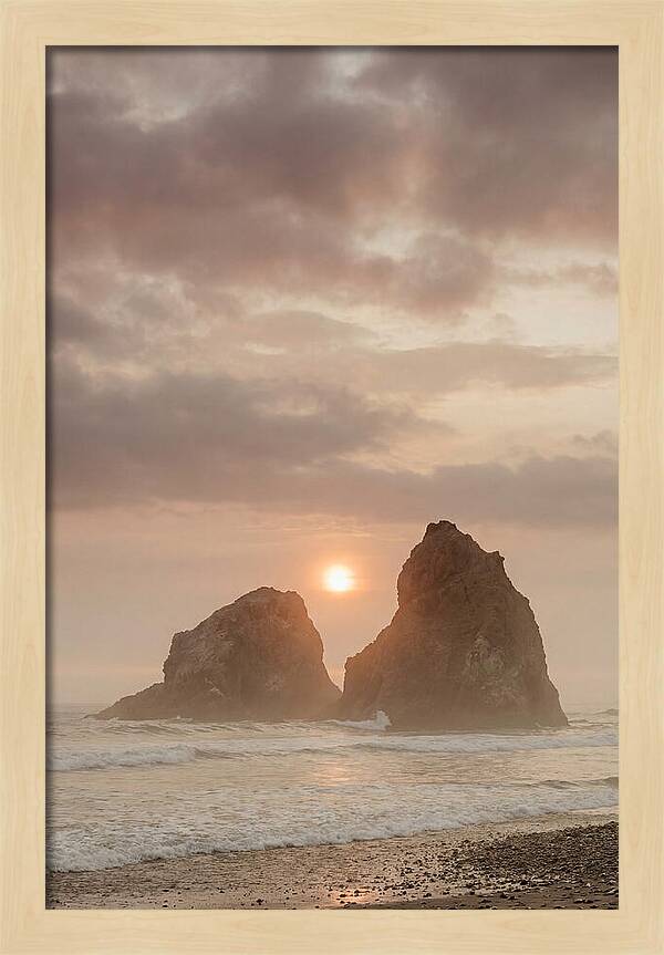 Sunset Between Sea Stacks