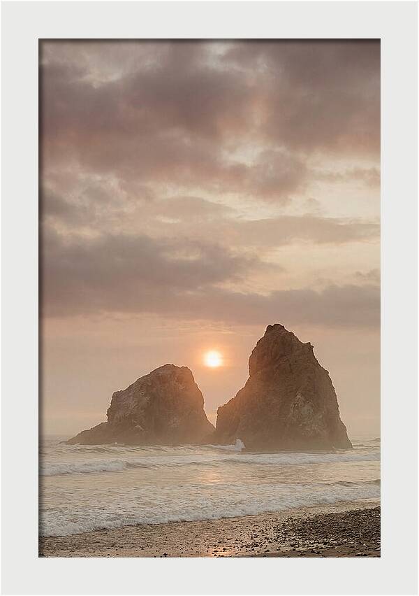 Sunset Between Sea Stacks