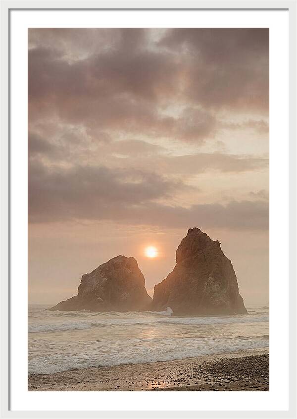 Sunset Between Sea Stacks