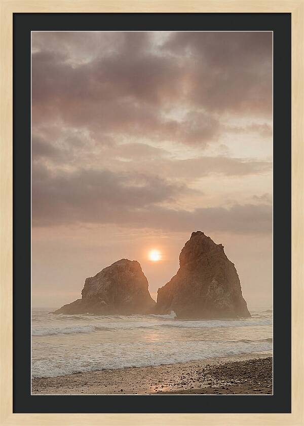 Sunset Between Sea Stacks