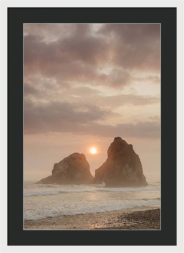 Sunset Between Sea Stacks
