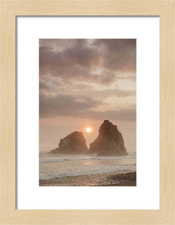 Sunset Between Sea Stacks