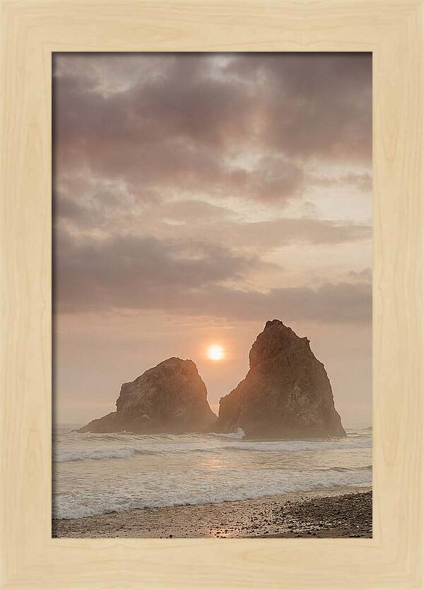 Sunset Between Sea Stacks