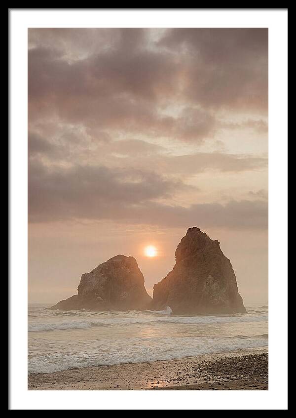 Sunset Between Sea Stacks
