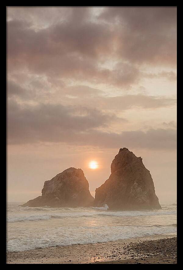 Sunset Between Sea Stacks
