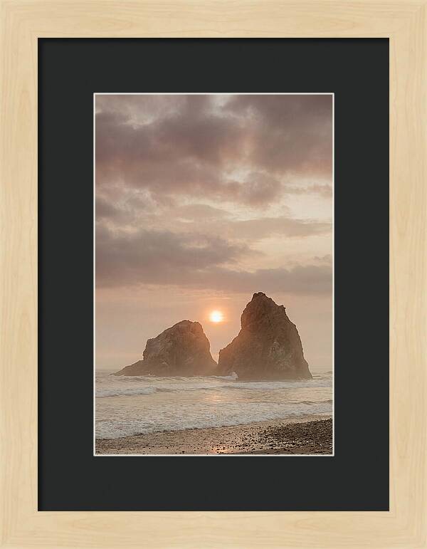 Sunset Between Sea Stacks