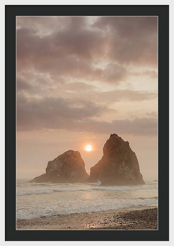Sunset Between Sea Stacks