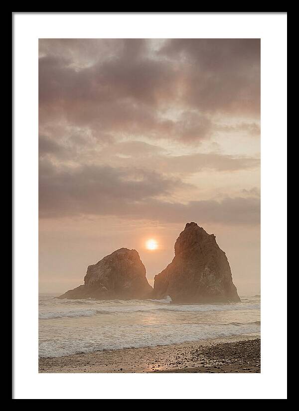 Sunset Between Sea Stacks