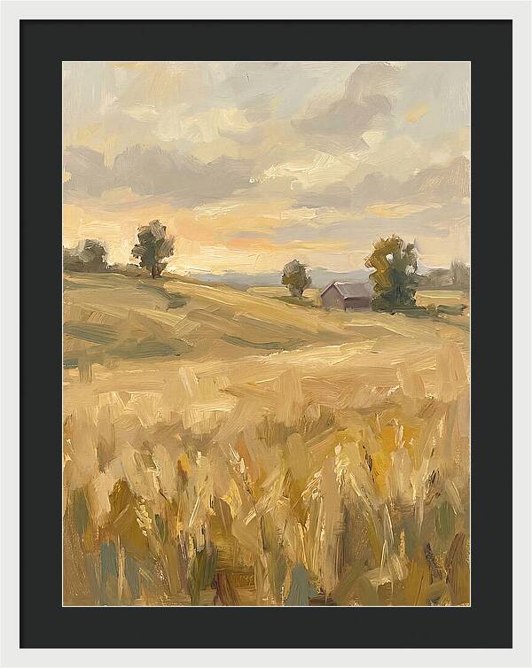 Sunset Over Golden Fields