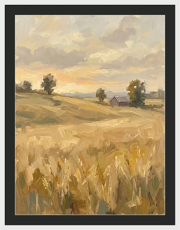 Sunset Over Golden Fields