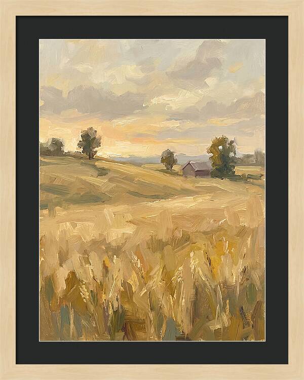 Sunset Over Golden Fields