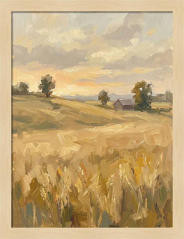 Sunset Over Golden Fields