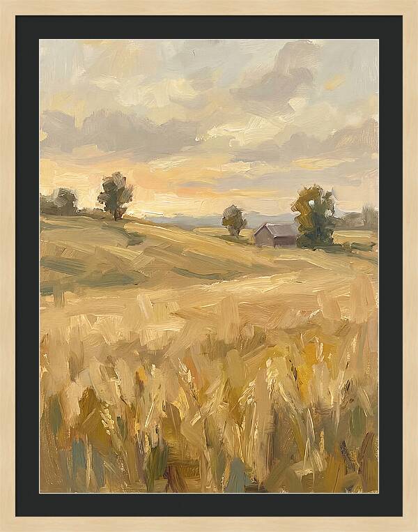 Sunset Over Golden Fields
