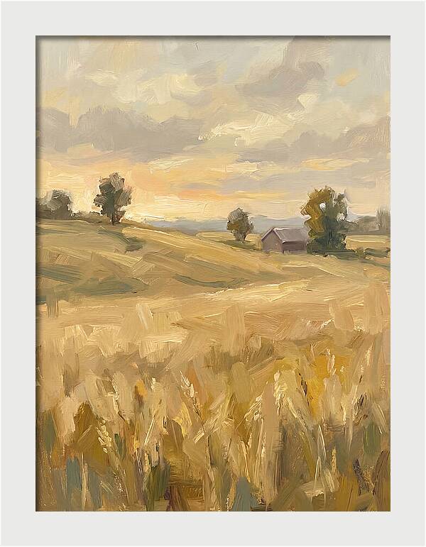 Sunset Over Golden Fields