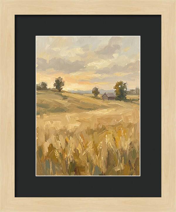 Sunset Over Golden Fields