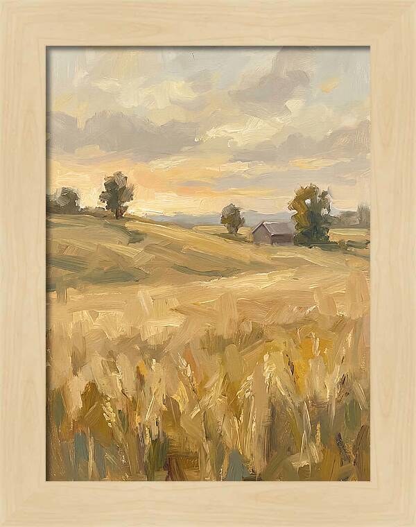 Sunset Over Golden Fields