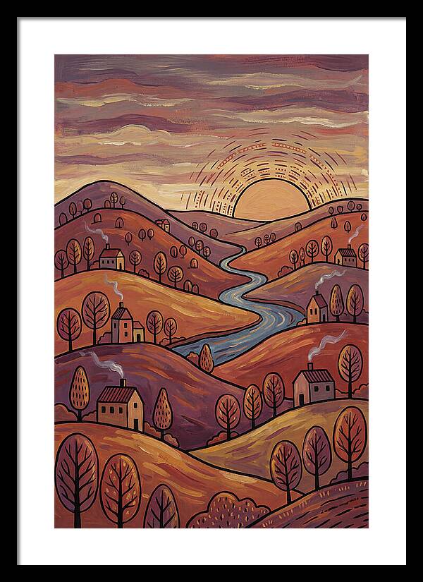 Sunset Over Rolling Hills