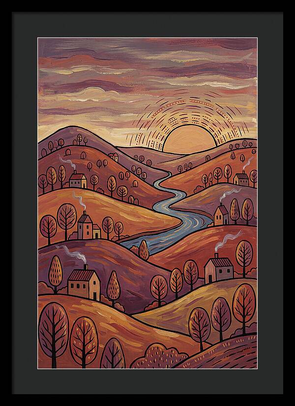 Sunset Over Rolling Hills
