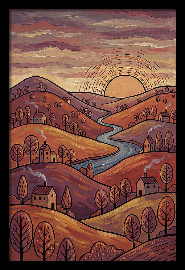 Sunset Over Rolling Hills