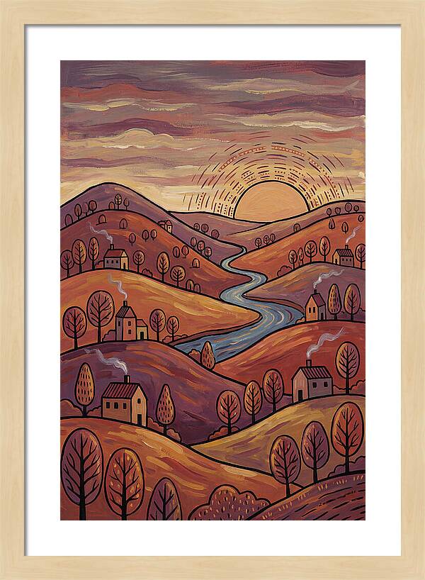 Sunset Over Rolling Hills