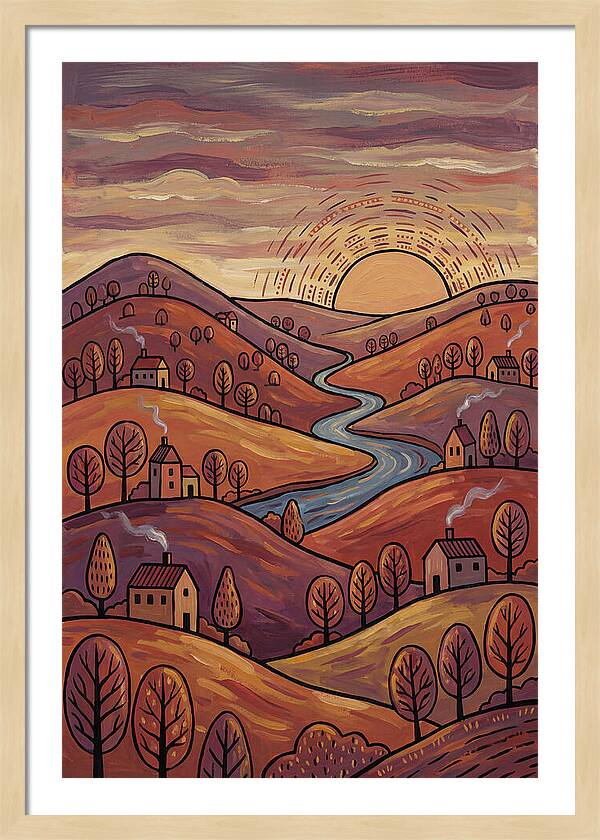 Sunset Over Rolling Hills