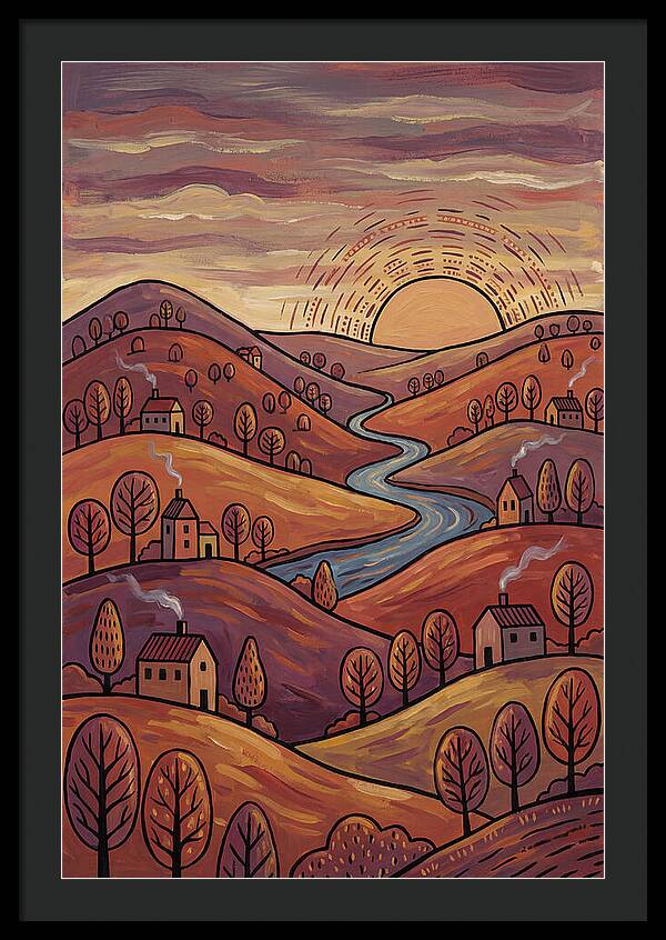 Sunset Over Rolling Hills