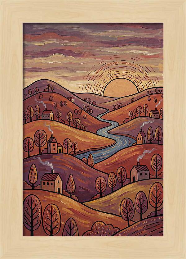 Sunset Over Rolling Hills
