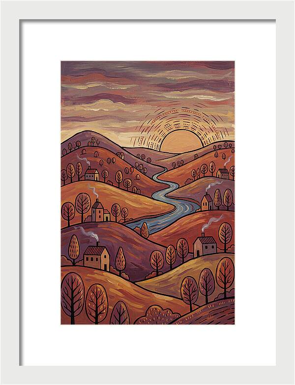 Sunset Over Rolling Hills